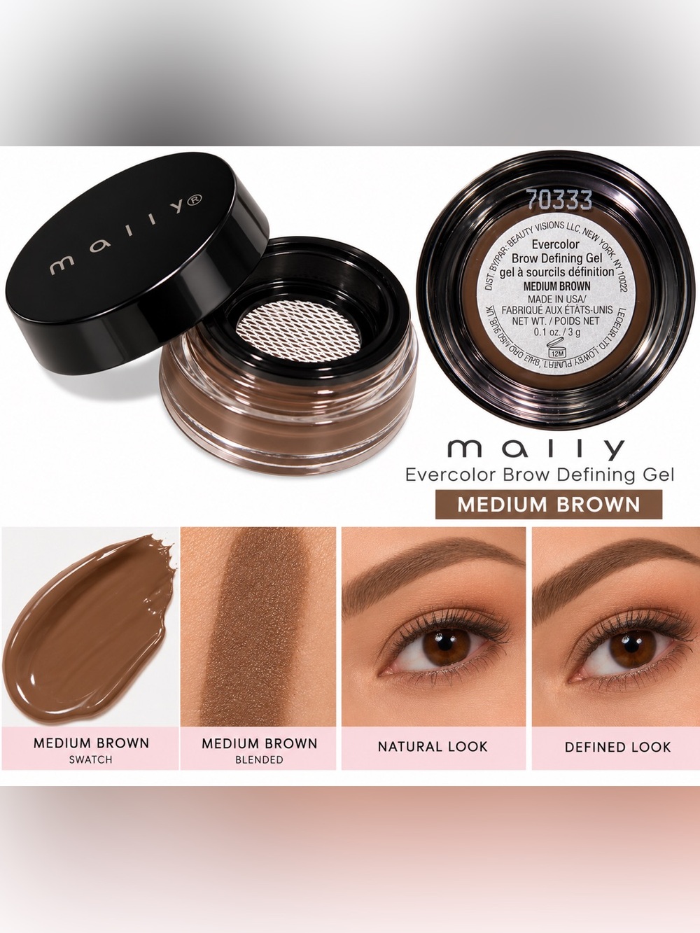 Mally beauty ever color, brow, defining gel